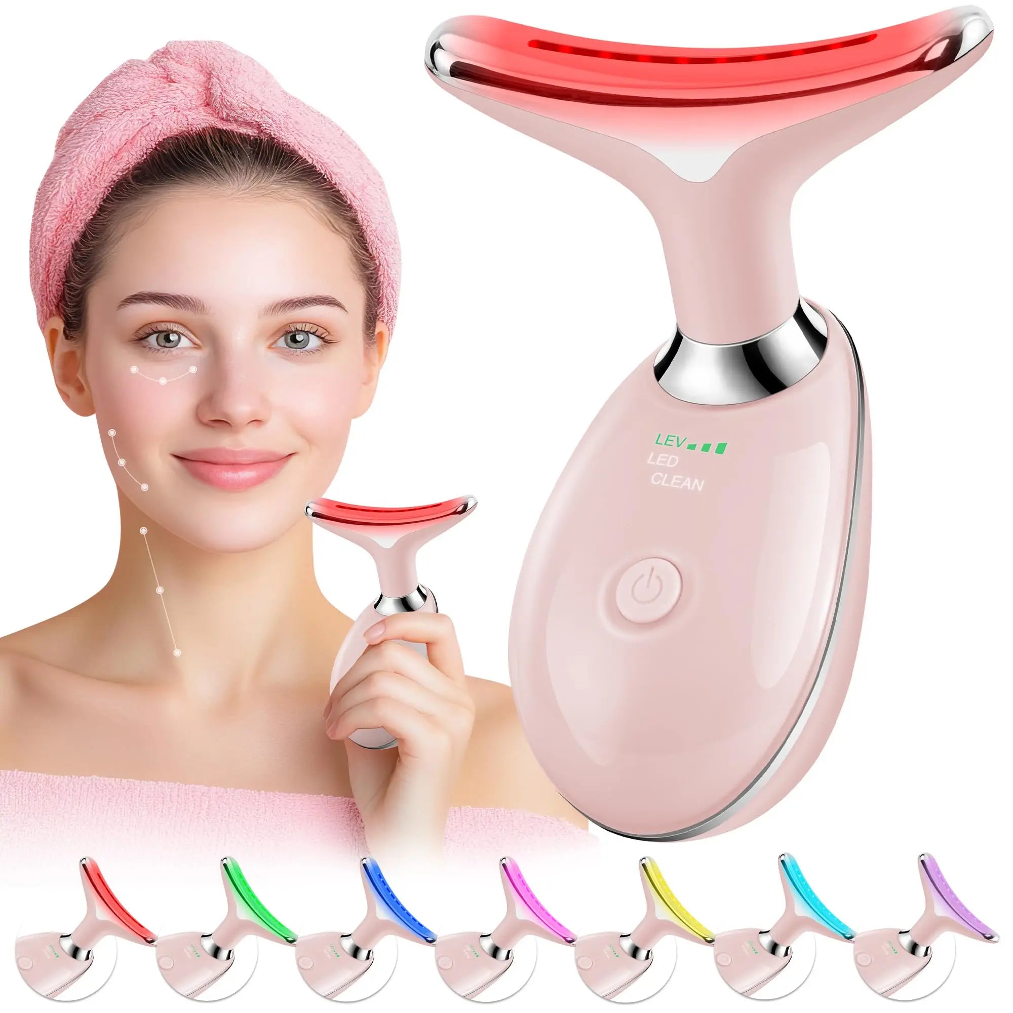 7 Color LED Facial Light Therapy Wand