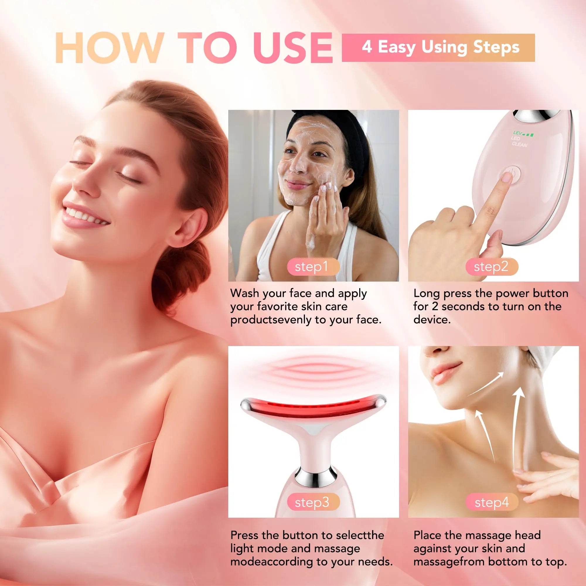 7 Color LED Facial Light Therapy Wand