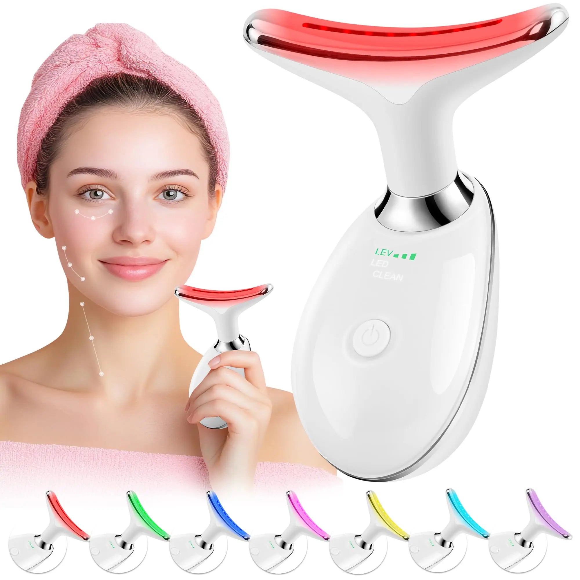 7 Color LED Facial Light Therapy Wand