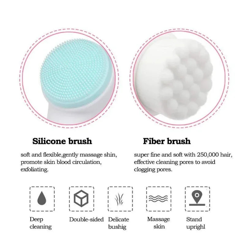 Double Sided Facial Cleansing and Masage Brush