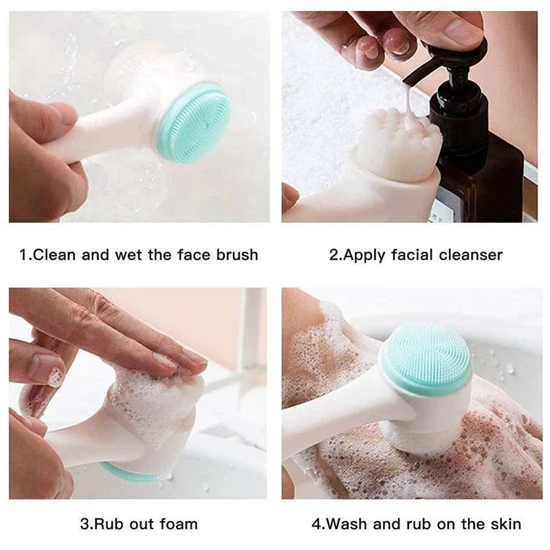 Double Sided Facial Cleansing and Masage Brush