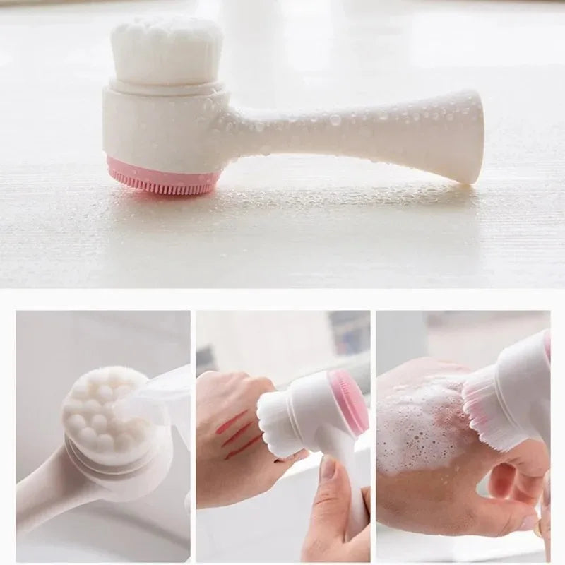 Double Sided Facial Cleansing and Masage Brush